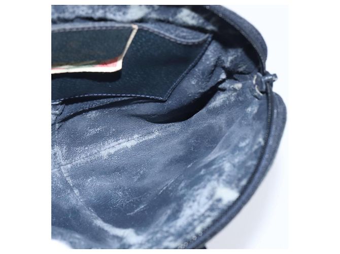 Borsa a Spalla Gucci GG Supreme Sherry Line PVC Blu Navy Oro 904 02 047 Auth bs30434 D'oro - vista 19