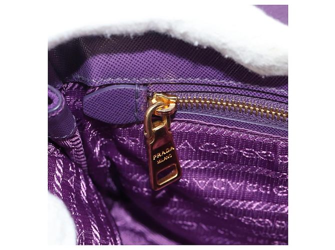 PRADA Borsa a Spalla con Catena Nylon Viola Oro Auth 154699V D'oro Porpora - vista 23