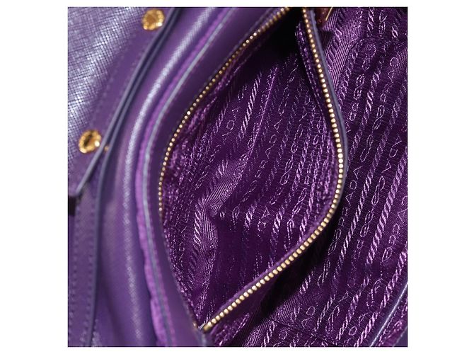 PRADA Borsa a Spalla con Catena Nylon Viola Oro Auth 154699V D'oro Porpora - vista 24