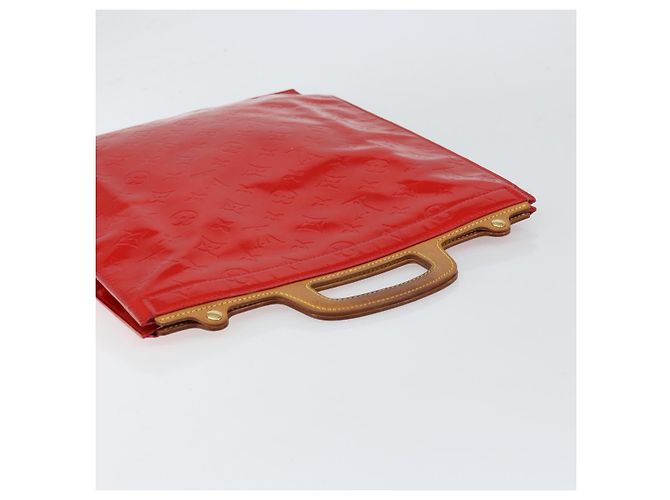 LOUIS VUITTON Borsa Tote Stanton Monogram Vernis Rossa M91078 LV Auth 154578 Rosso - vista 6