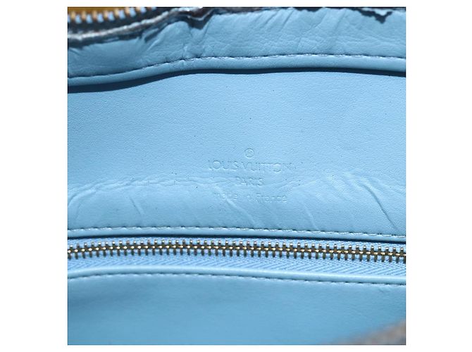 LOUIS VUITTON Borsa a Mano Monogram Vernis Houston Blu Baby M91005 LV Auth th6461 Blu chiaro - vista 15