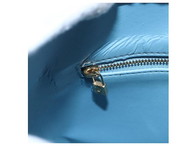 LOUIS VUITTON Borsa a Mano Monogram Vernis Houston Blu Baby M91005 LV Auth th6461 Blu chiaro - vista 16