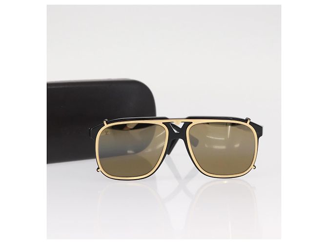 OCCHIALI DA SOLE SATELLITE LV LOUIS VUITTON plastica Nera Z1085W LV Auth 156371 Nero - vista 12
