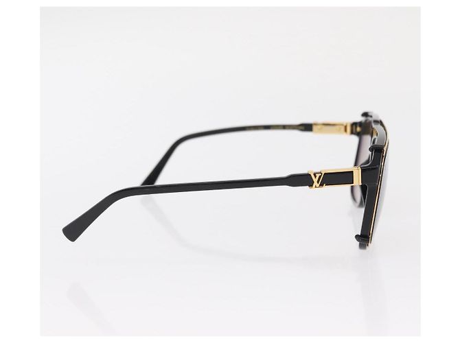 OCCHIALI DA SOLE SATELLITE LV LOUIS VUITTON plastica Nera Z1085W LV Auth 156371 Nero - vista 6