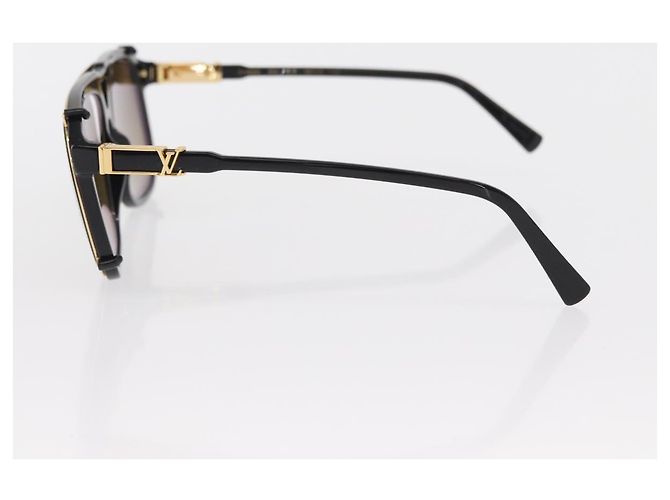 OCCHIALI DA SOLE SATELLITE LV LOUIS VUITTON plastica Nera Z1085W LV Auth 156371 Nero - vista 7