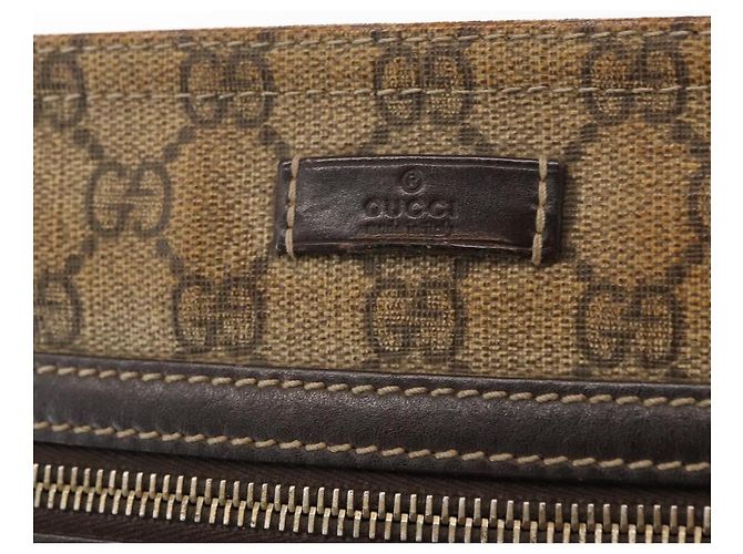 Gucci Borsa a Spalla GG Supreme PVC Beige Oro 295257 Auth ka601 D'oro - vista 17
