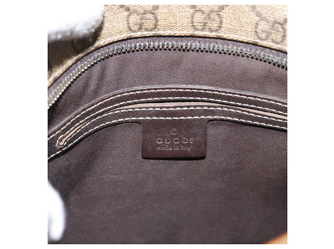 Gucci Borsa a Spalla GG Supreme PVC Beige Oro 295257 Auth ka601 D'oro - vista 18