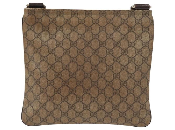 Gucci Borsa a Spalla GG Supreme PVC Beige Oro 295257 Auth ka601 D'oro - vista 2