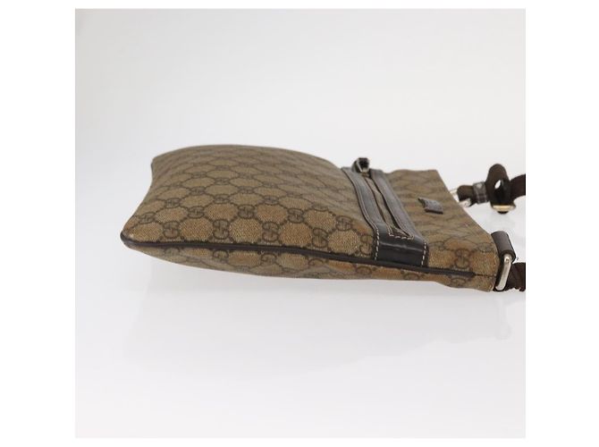 Gucci Borsa a Spalla GG Supreme PVC Beige Oro 295257 Auth ka601 D'oro - vista 3