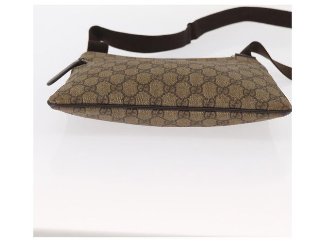 Gucci Borsa a Spalla GG Supreme PVC Beige Oro 295257 Auth ka601 D'oro - vista 5