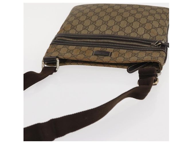 Gucci Borsa a Spalla GG Supreme PVC Beige Oro 295257 Auth ka601 D'oro - vista 6