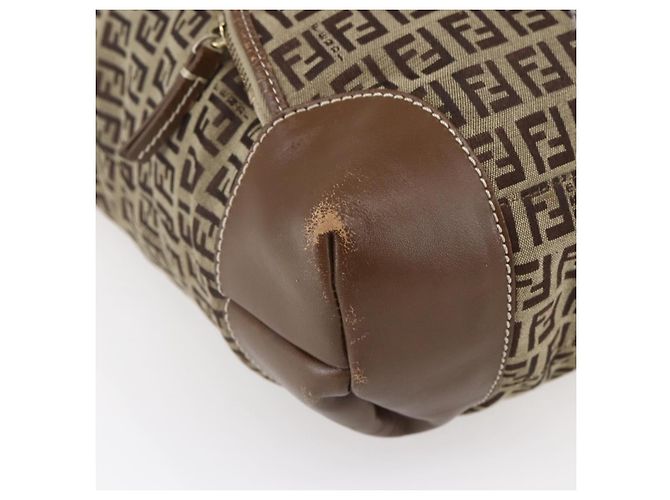 FENDI Zucchino Canvas Tote Bag Beige Gold Auth ep12032 Golden - Ansicht 11