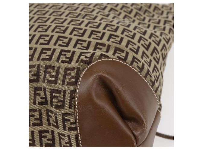 FENDI Zucchino Canvas Tote Bag Beige Gold Auth ep12032 Golden - Ansicht 12