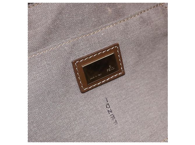 FENDI Zucchino Canvas Tote Bag Beige Gold Auth ep12032 Golden - Ansicht 16