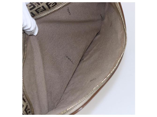 FENDI Zucchino Canvas Tote Bag Beige Gold Auth ep12032 Golden - Ansicht 21