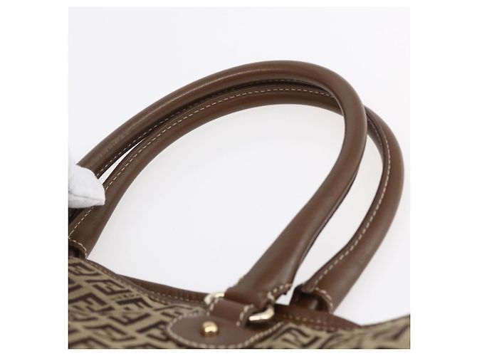 FENDI Zucchino Canvas Tote Bag Beige Gold Auth ep12032 Golden - Ansicht 8