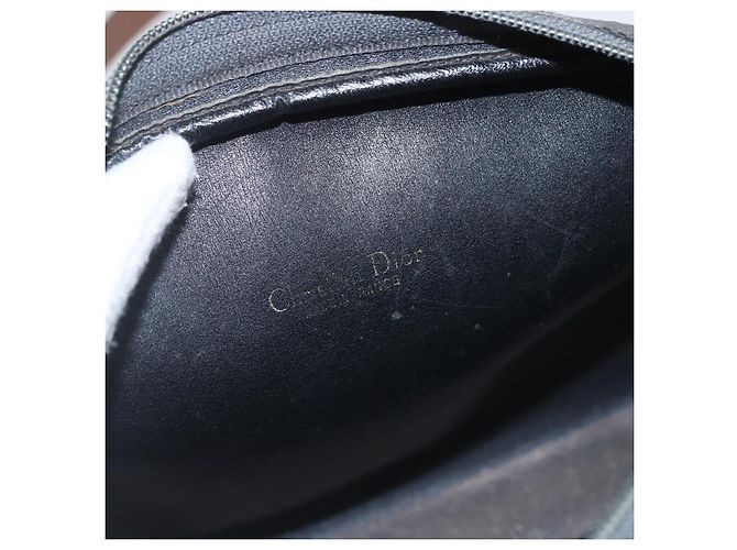 Borsa a spalla in tela a nido d'ape Christian Dior grigia Auth 151804 - vista 11