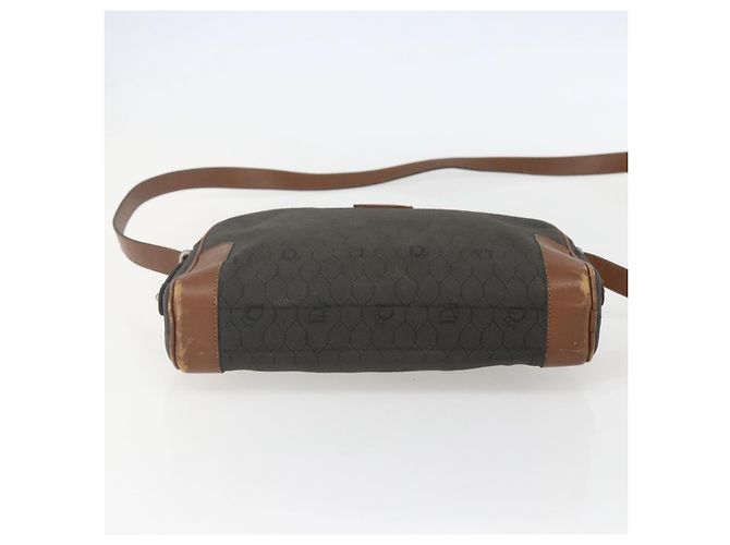 Borsa a spalla in tela a nido d'ape Christian Dior grigia Auth 151804 - vista 5