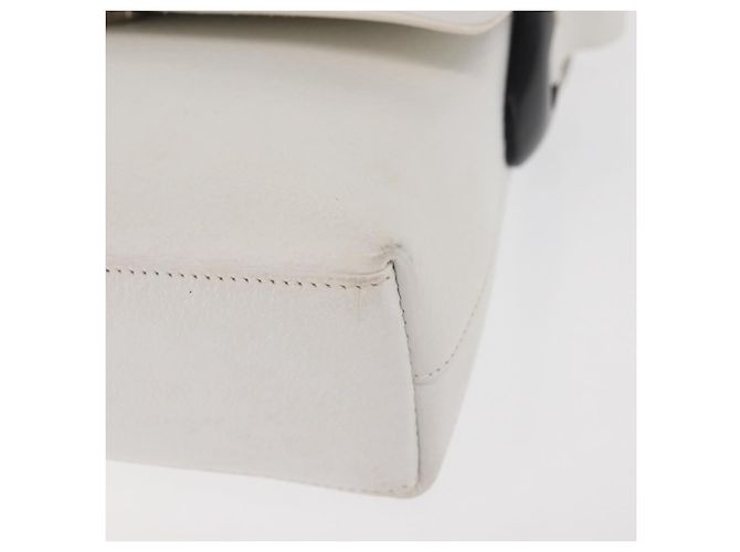 Borsa a Spalla in Pelle Bianca e Argento GUCCI 001 1998 1767 Auth BA5637 Bianco - vista 15