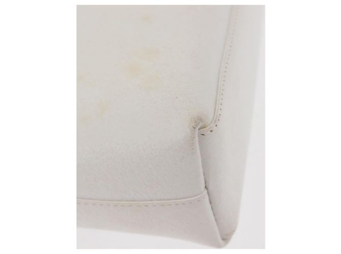 Borsa a Spalla in Pelle Bianca e Argento GUCCI 001 1998 1767 Auth BA5637 Bianco - vista 16