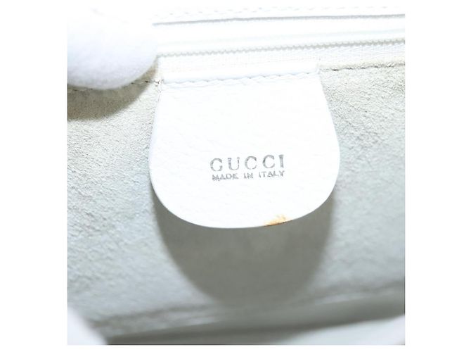 Borsa a Spalla in Pelle Bianca e Argento GUCCI 001 1998 1767 Auth BA5637 Bianco - vista 18