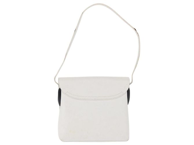 Borsa a Spalla in Pelle Bianca e Argento GUCCI 001 1998 1767 Auth BA5637 Bianco - vista 2