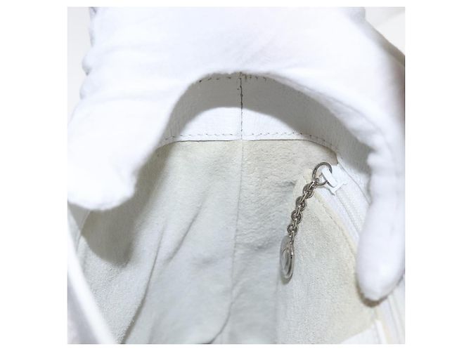 Borsa a Spalla in Pelle Bianca e Argento GUCCI 001 1998 1767 Auth BA5637 Bianco - vista 20