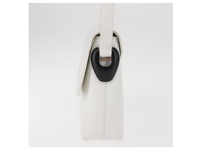 Borsa a Spalla in Pelle Bianca e Argento GUCCI 001 1998 1767 Auth BA5637 Bianco - vista 3