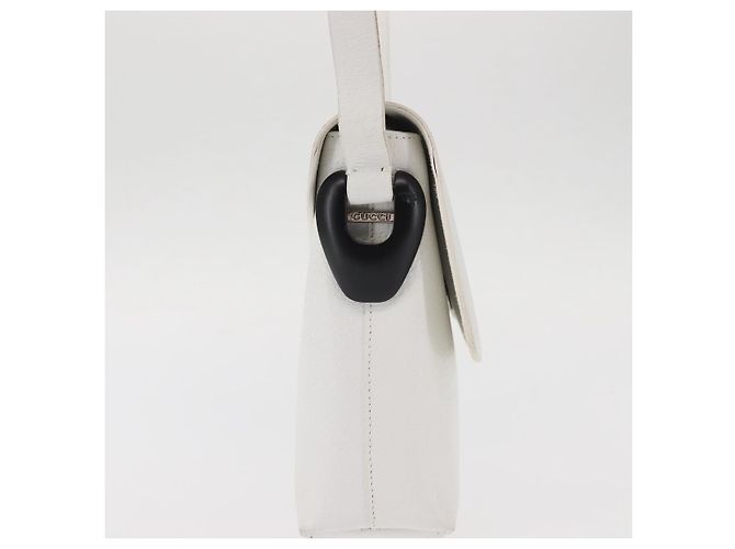 Borsa a Spalla in Pelle Bianca e Argento GUCCI 001 1998 1767 Auth BA5637 Bianco - vista 4