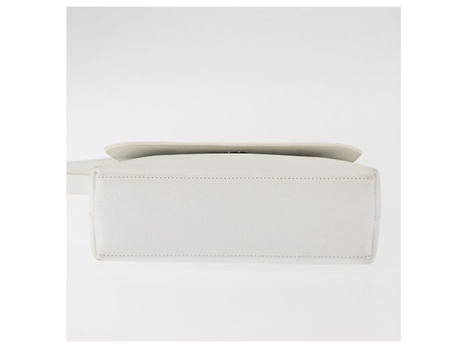 Borsa a Spalla in Pelle Bianca e Argento GUCCI 001 1998 1767 Auth BA5637 Bianco - vista 5