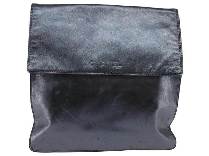 Borsa a Spalla CHANEL in Pelle Nera Oro CC Auth mr1518 Nero D'oro - vista 13
