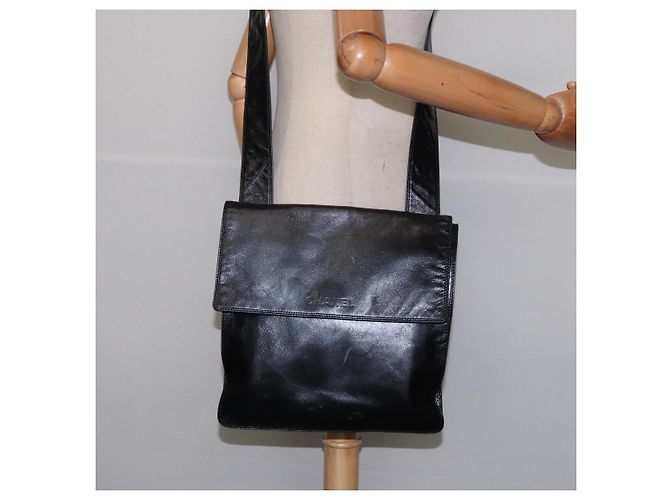 Borsa a Spalla CHANEL in Pelle Nera Oro CC Auth mr1518 Nero D'oro - vista 22