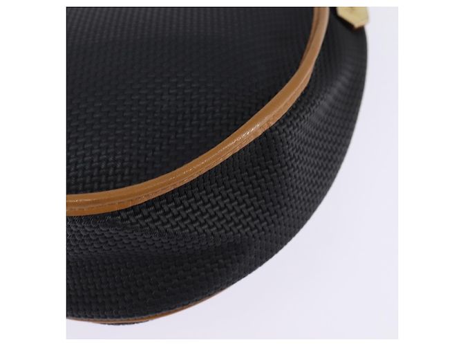 SAINT LAURENT Borsa a Spalla in Tela Rivestita Nera Marrone Oro Auth 144544 Nero D'oro - vista 9