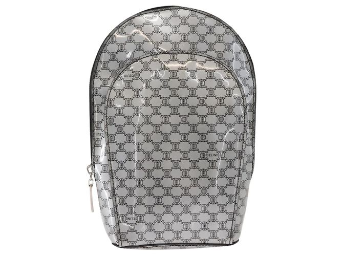 Zaino in tela Macadam CÉLINE Argento Auth 146658 - vista 13