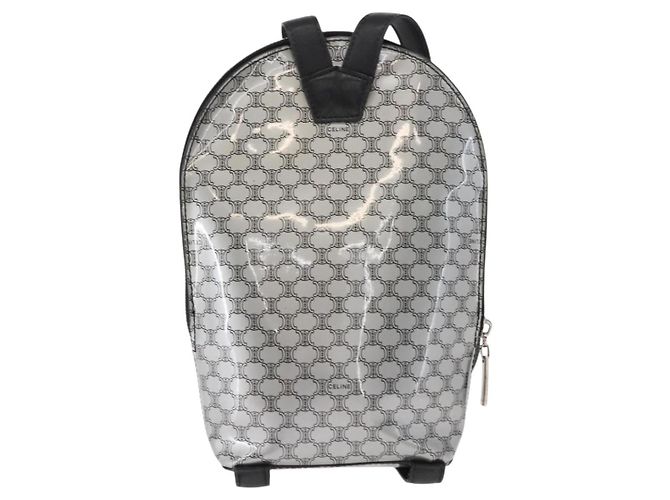 Zaino in tela Macadam CÉLINE Argento Auth 146658 - vista 2