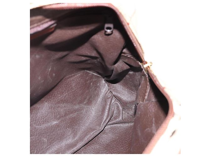 Burberry Zaino Nova Check in PVC Beige Oro Auth 144466 D'oro - vista 18