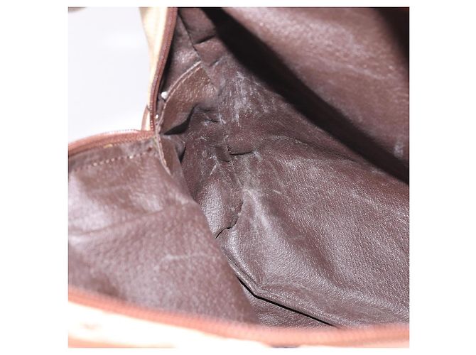 Burberry Zaino Nova Check in PVC Beige Oro Auth 144466 D'oro - vista 19