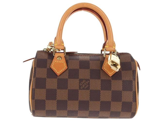 LOUIS VUITTON Mini Speedy Borsa a Mano Damier Ebene LV Auth 137150S - vista 13
