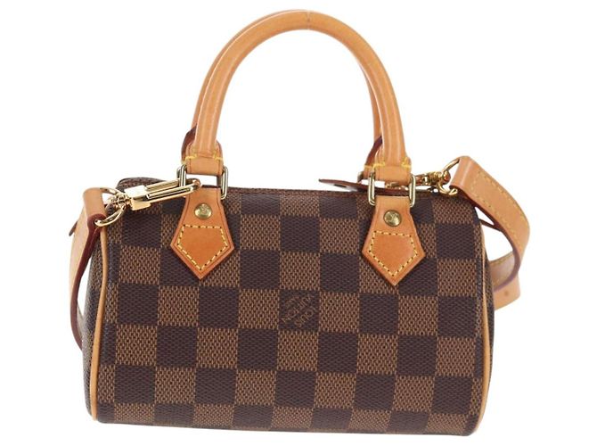 LOUIS VUITTON Mini Speedy Borsa a Mano Damier Ebene LV Auth 137150S - vista 2