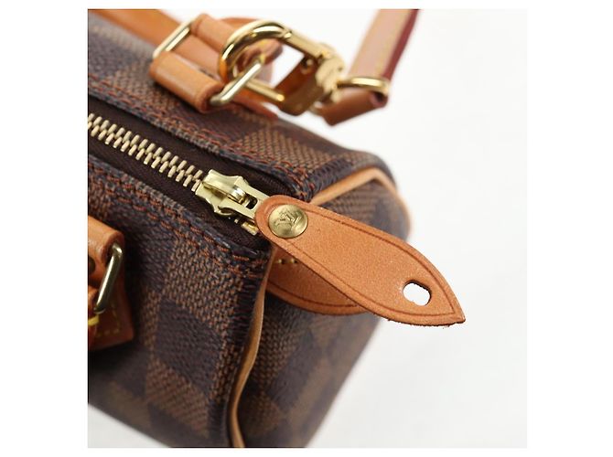 LOUIS VUITTON Mini Speedy Borsa a Mano Damier Ebene LV Auth 137150S - vista 21