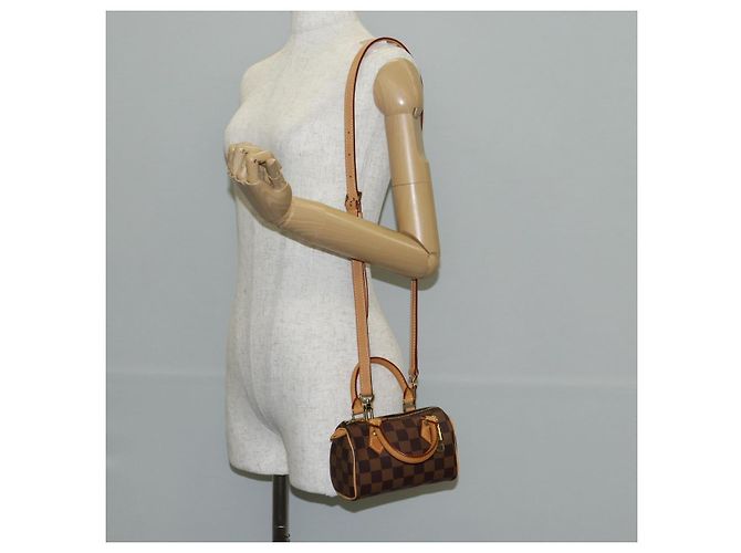 LOUIS VUITTON Mini Speedy Borsa a Mano Damier Ebene LV Auth 137150S - vista 25