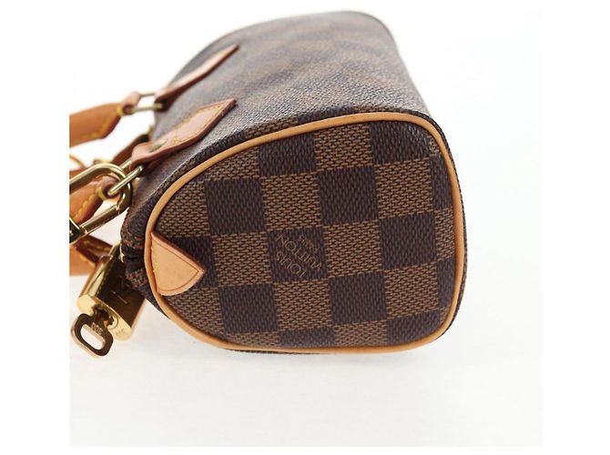 LOUIS VUITTON Mini Speedy Borsa a Mano Damier Ebene LV Auth 137150S - vista 3