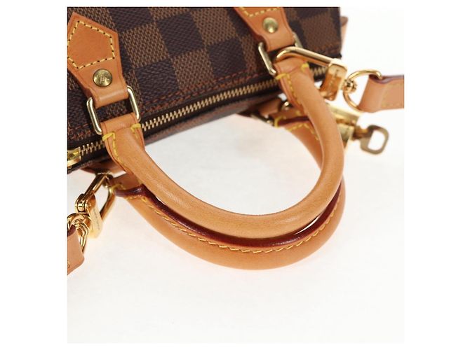 LOUIS VUITTON Mini Speedy Borsa a Mano Damier Ebene LV Auth 137150S - vista 7