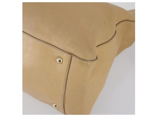 FENDI Tote Bag aus Leder 2 in 1 beige gold Auth ep12126 Golden - Ansicht 15