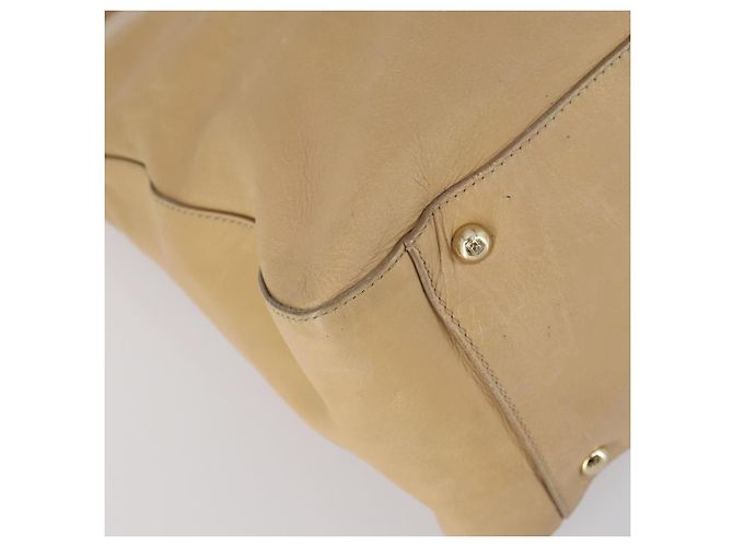 FENDI Tote Bag aus Leder 2 in 1 beige gold Auth ep12126 Golden - Ansicht 16