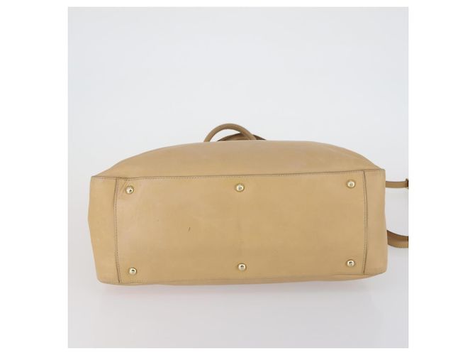 FENDI Tote Bag aus Leder 2 in 1 beige gold Auth ep12126 Golden - Ansicht 5