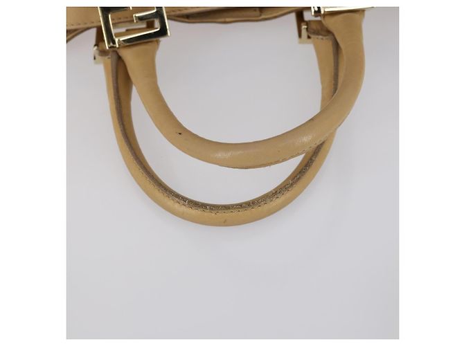 FENDI Tote Bag aus Leder 2 in 1 beige gold Auth ep12126 Golden - Ansicht 8