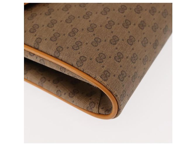 Gucci Borsa a Spalla Micro GG Supreme PVC Beige Oro 004 261 1923 Auth ep10957 D'oro - vista 10