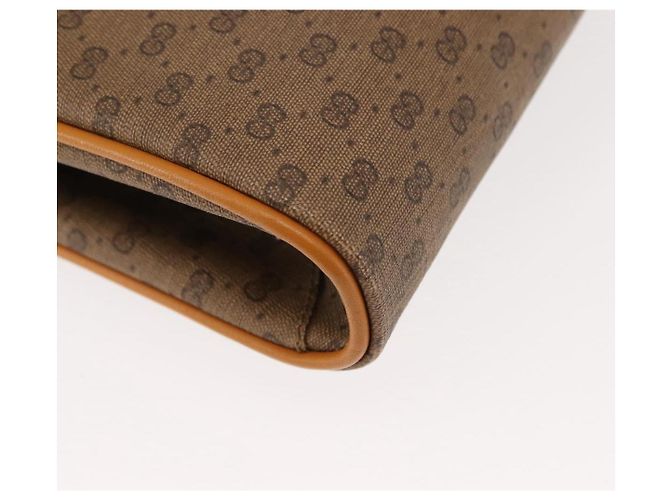 Gucci Borsa a Spalla Micro GG Supreme PVC Beige Oro 004 261 1923 Auth ep10957 D'oro - vista 12