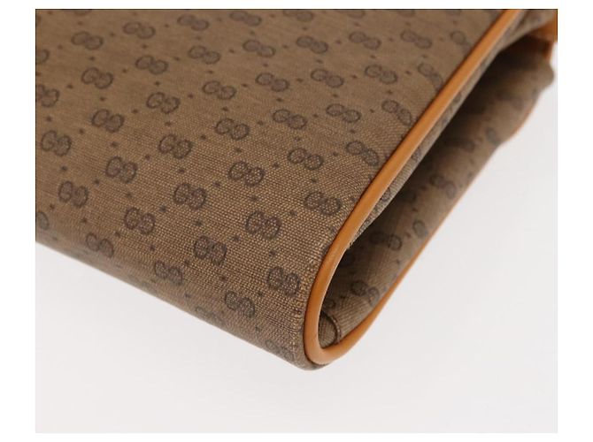 Gucci Borsa a Spalla Micro GG Supreme PVC Beige Oro 004 261 1923 Auth ep10957 D'oro - vista 13
